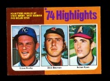 1975 Topps Baseball Card #7 No Hitters: Nolan Rryan-Dick Bosman-Steve Busby