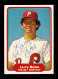 1982 Fleer AUTOGRAPHED Baseball Card #241 Larry Bowa Philadelphia Phillies.