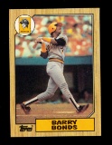 1987 Topps ROOKIE Baseball Card #320 Rookie Barry Bonds Pittsburgh Pirates