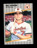 1989 Fleer Baseball Card #616 Bill Ripken Baltimore Orioles. Fuck Face Erro