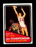 1972 Topps Basketball Card #244 ABA Championship Game #4 Rick Barry