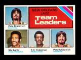 1975 Topps Basketball Card #127 New Orleans Jazz Team Leaders: Pete Maravic