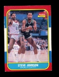 1986 Fleer Basketball Card #55 of 132 Steve Johnson San Antonio Spurs