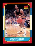 1986 Fleer Basketball Card #63 of 132 Lafayette Lever Denver Nuggets