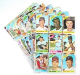 (58) 1966 Topps Baseball Cards Old Tape Residue across Tops