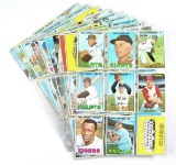 (84) 1967 Topps Baseball Cards Old Tape Residue across Tops