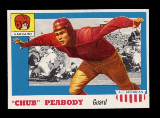 1955 Topps All American Football Card #72 Endicott Peabody Harvard