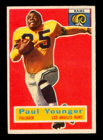 1956 Topps Football Card #18 Paul Younger Los Angeles Rams