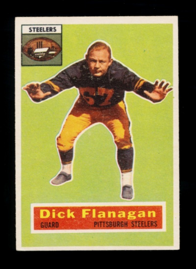 1956 Topps Football Card #27 Dick Flanagan Pittsburgh Steelers