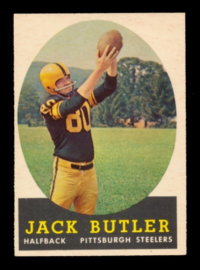 1958 Topps Football Card #76 Hall of Famer Jack Butler Pittsburgh Steelers