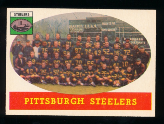 1958 Topps Football Card #116 Pittsburgh Steelers Team Card