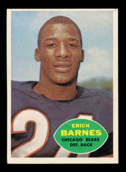 1960 Topps Football Card #19 Erich Barnes Chicago Bears