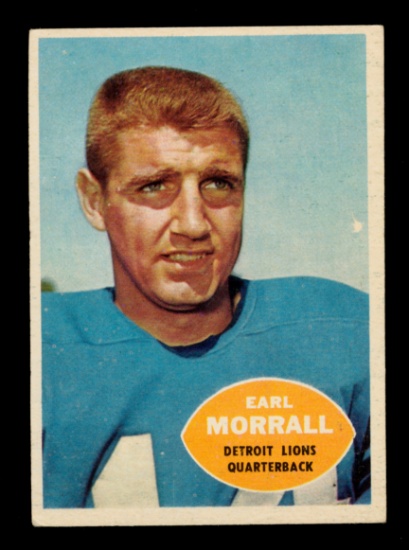 1960 Topps Football Card #41 Earl Morrall Detroit Lions