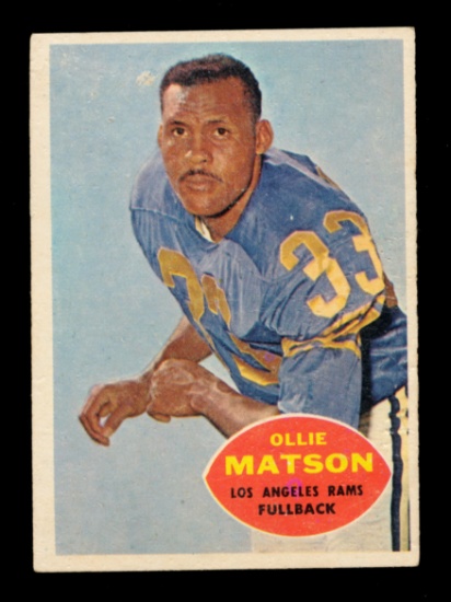 1960 Topps Football Card #63 Hall of Famer Ollie Matson Los Angeles Rams