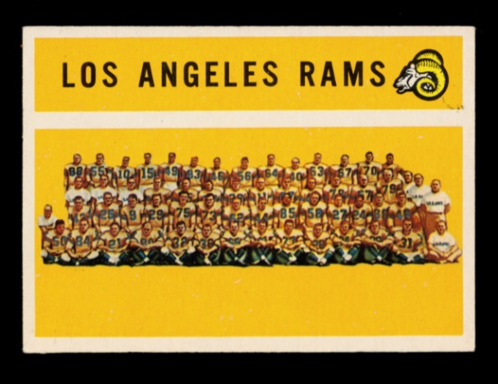 1960 Topps Football Card #71 Los Angeles Rams Team/Checklist. Unchecked