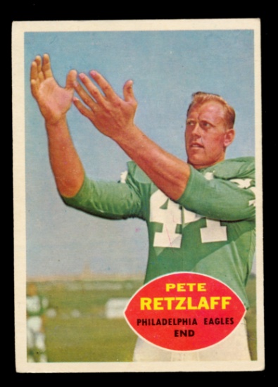 1960 Topps Football Card #85 Pete Retzlaff Philadelphia Eagles