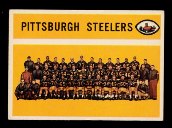 1960 Topps Football Card #102 Pittsburgh Steelers Team/Checklist. Unchecked