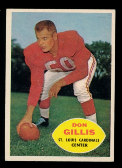 1960 Topps Football Card #108 Don Gillis St Louis Cardinals