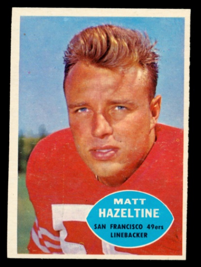 1960 Topps Football Card #119 Matt Hazeltine San Francisco 49ers