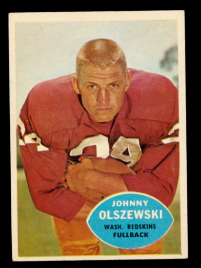 1960 Topps Football Card #125 Johnny Olszewski Washington Redskins