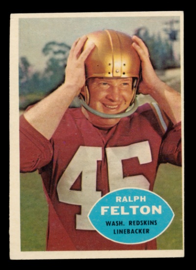 1960 Topps Football Card #129 Ralph Felton Washington Redskins