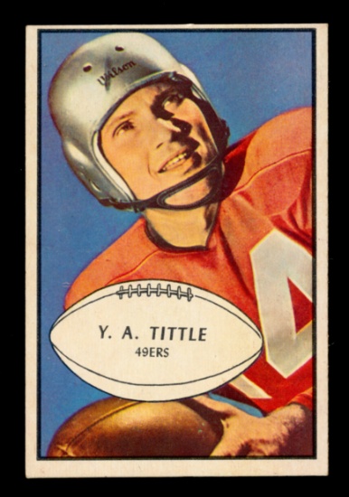 1953 Bowman Football Card #56 Hall of Famer Y.A.Tittle San Francisco 49ers