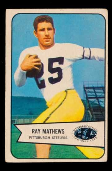 1954 Bowman Football Card #1 Ray Mathews Pittsburgh Steelers