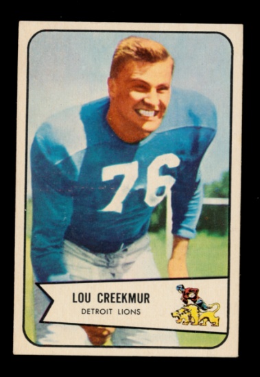 1954 Bowman Football Card #85 Hall of Famer Lou Creekmur Detroit Lions. (Sh