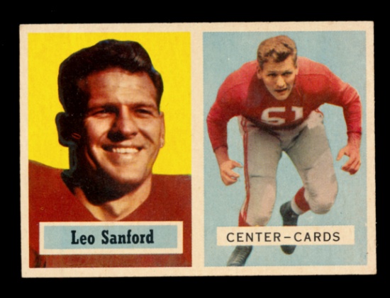 1957 Topps Football Card #74 Leo Sanford Chicago Cardinals