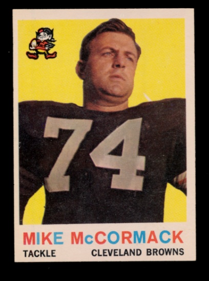 1959 Topps Football Card #74 Hall of Famer Mike McCormick Cleveland Browns