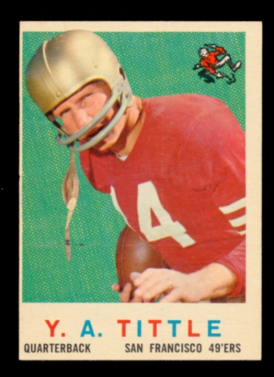 1959 Topps Football Card #130 Hall of Famer YA Tittle San Francisco 49ers