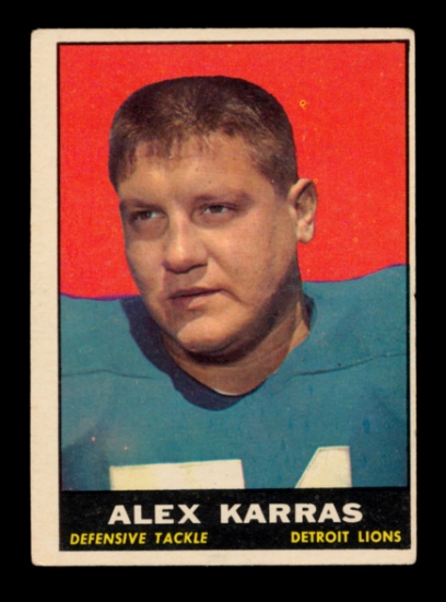 1961 Topps Football Card #35 Hall of Famer Alex Karras Detroit Lions
