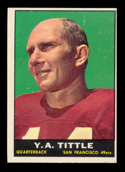 1961 Topps Football Card #58 Hall of Fzamer YA Tittle San Francisco 49ers