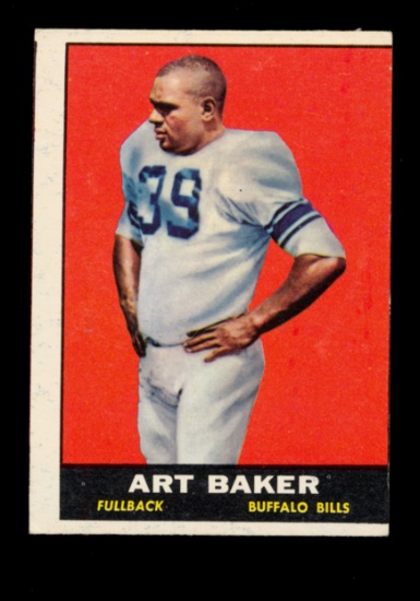 1961 Topps Football Card #163 Art Baker Buffalo Bills