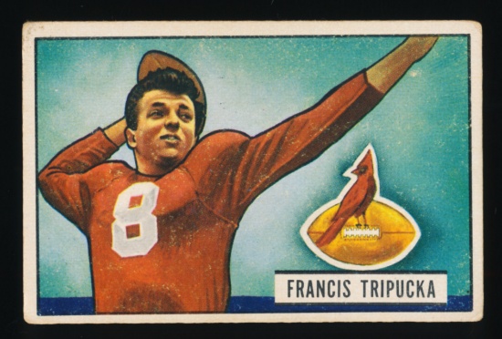 1951 Bowman Football Card #29 Francis Tripucka Chicago Cardinals
