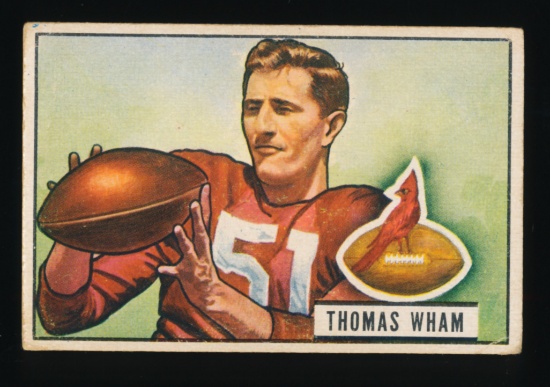 1951 Bowman Football Card #64 Thomas Wham Chicago Cardinals