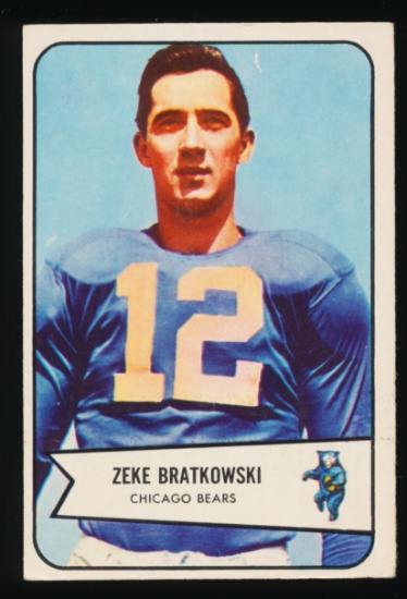 1954 Bowman ROOKIE Football Card #11 Rookie Zeke Bratkowski Chicago Bears