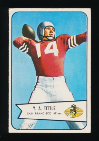 1954 Bowman Football Card #42 Hall of Famer Y.A. Tittle San Francisco 49ers