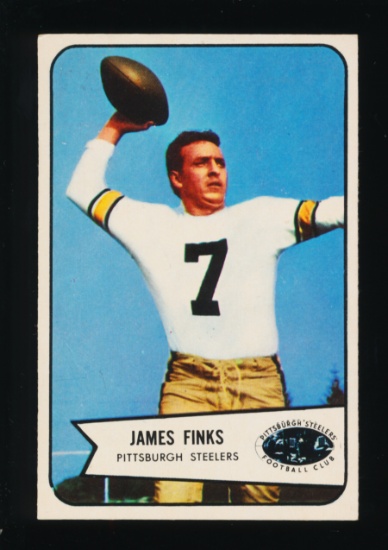 1954 Bowman Football Card #61 Hall of Famer James Finks Pittsburgh Steelers