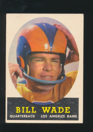 1958 Topps Football Card #38 Bill Wade Los Angeles Rams