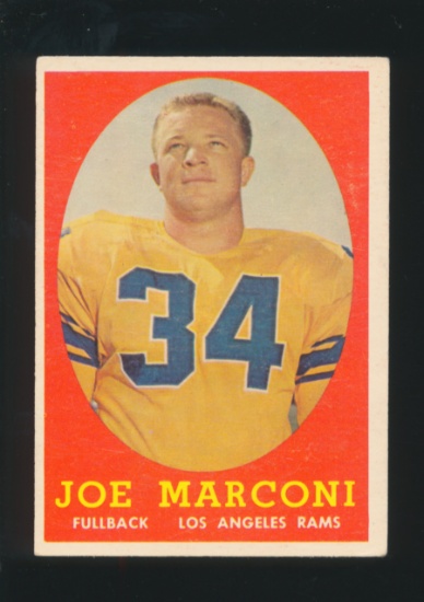 1958 Topps Football Card #63 Joe Marconi Los Angeles Rams