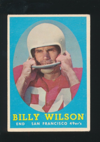 1958 Topps Football Card #95 Billy Wilson San Francisco 49ers