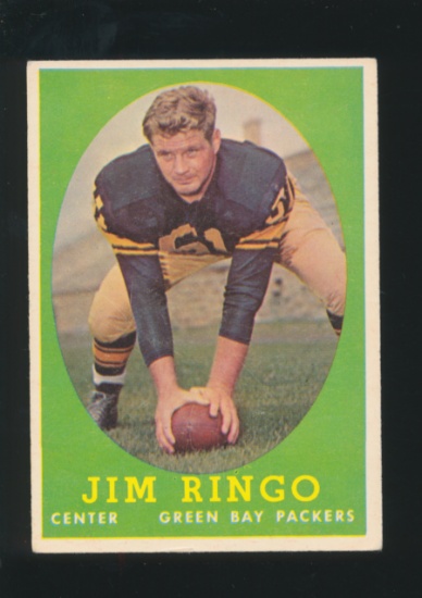 1958 Topps Football Card #103 Hall of Famer Jim Ringo Green Bay Packers