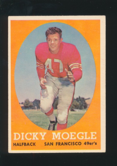 1958 Topps Football Card #124 Dick Moegle San Francisco 49ers