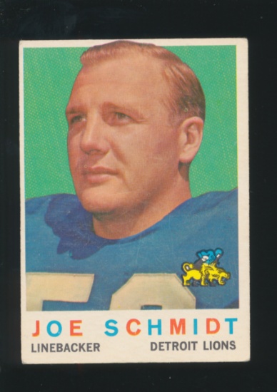1959 Topps Football Card #6 Hall of Famer Joe Schmidt Detroit Lions