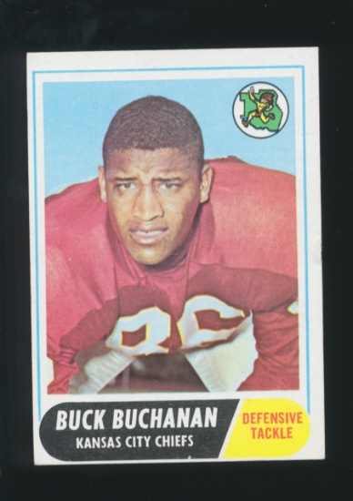 1968 Topps Football Card #197 Hall of Famer Buck Buchannan Kansas City Chie