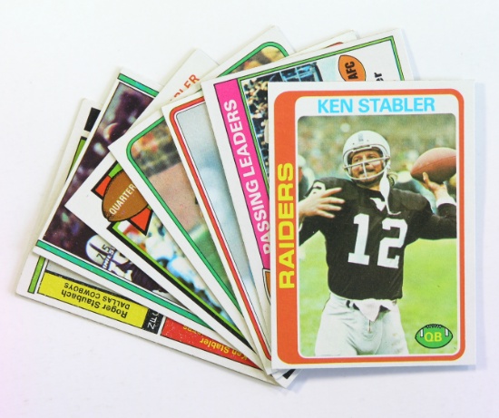 (7) Ken Stabler Football Cards