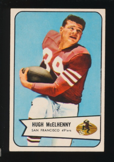 1954 Bowman Football Card #54 Hall of Famer Hugh McElhenny San Francisco 49