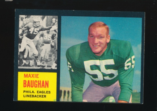 1962 Topps Football Card #124 Maxie  Baughman Philadelphia Eagles