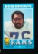 1971 Topps Football Card #16 Hall of Famer Bob Brown Los Angeles Rams